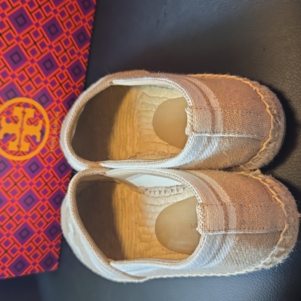 Tory Burch Double T Jacquard Espadrille Cammello / Ash White - Picture 3 of 6
